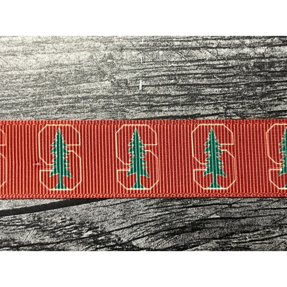STANFORD UNIVERSITY CARDINAL 7/8" GROSGRAIN RIBBON 5 YARDS FROM USA